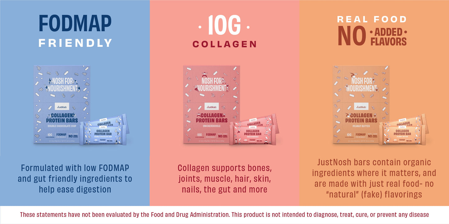 JustNosh Collagen Protein Bars 12ct Variety Pack