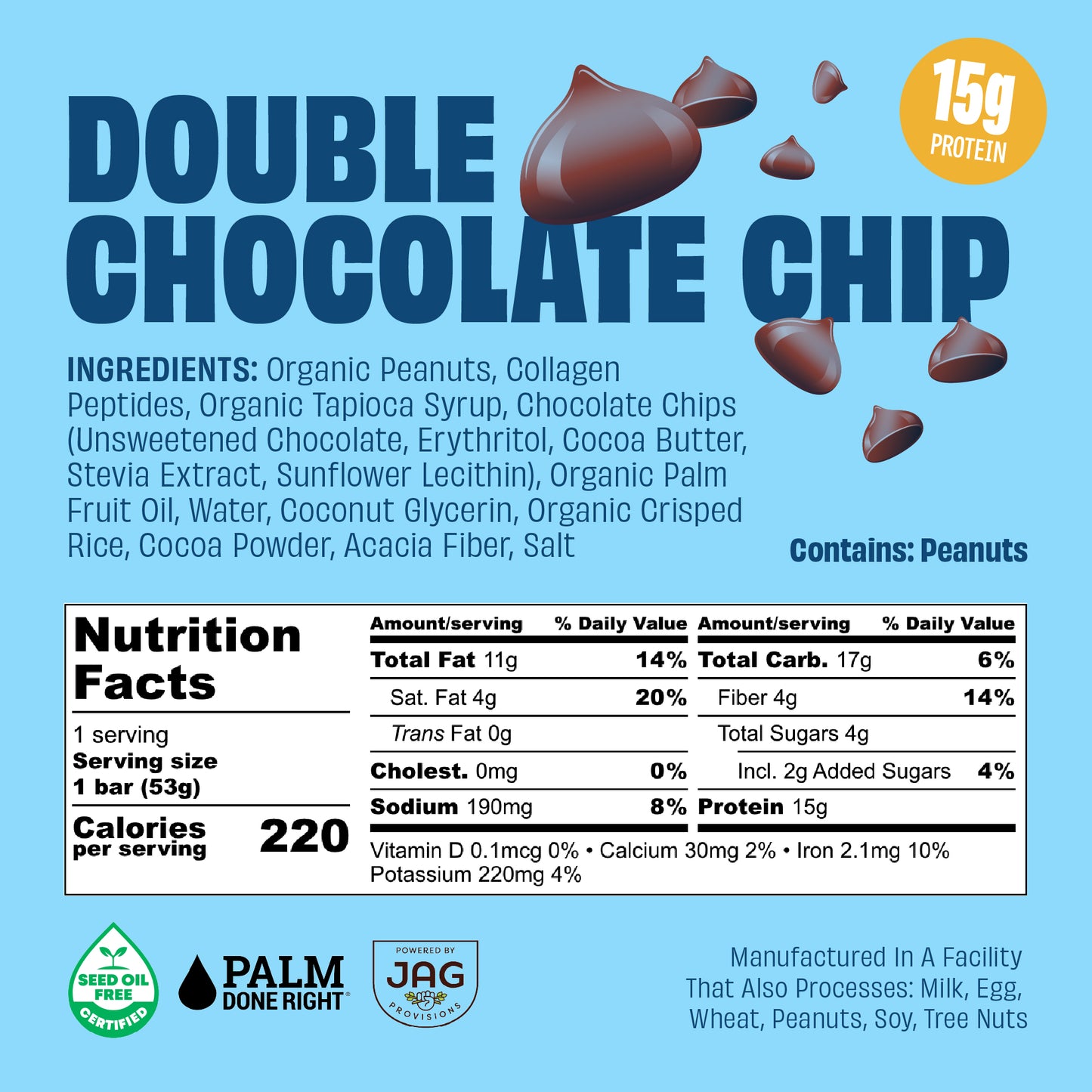 JustNosh Chocolate Lover’s Variety Pack – Collagen Protein Bars (12 Pack)