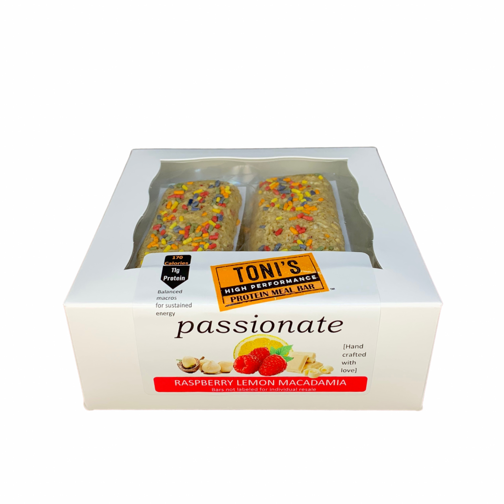 Raspberry Lemon Macadamia with Sprinkles meal bar 10 pack