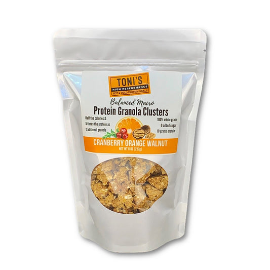 Cranberry Orange Walnut Granola Clusters - Protein and balanced macros