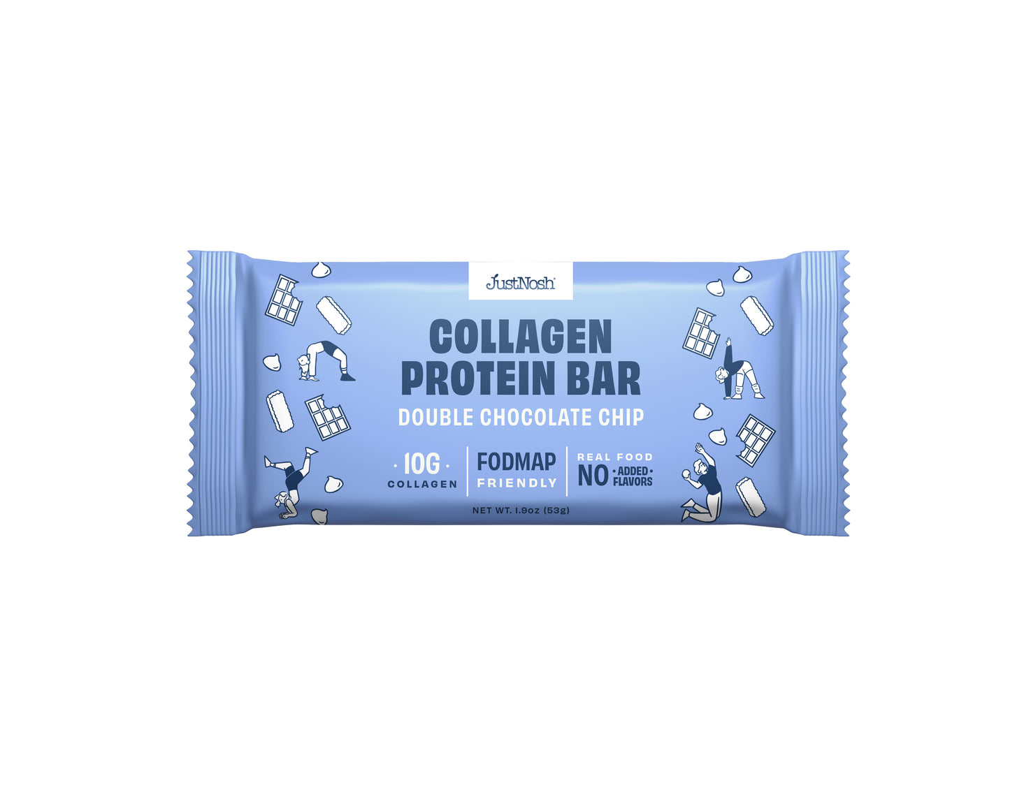 JustNosh Collagen Protein Bars 12ct Double Chocolate Chip