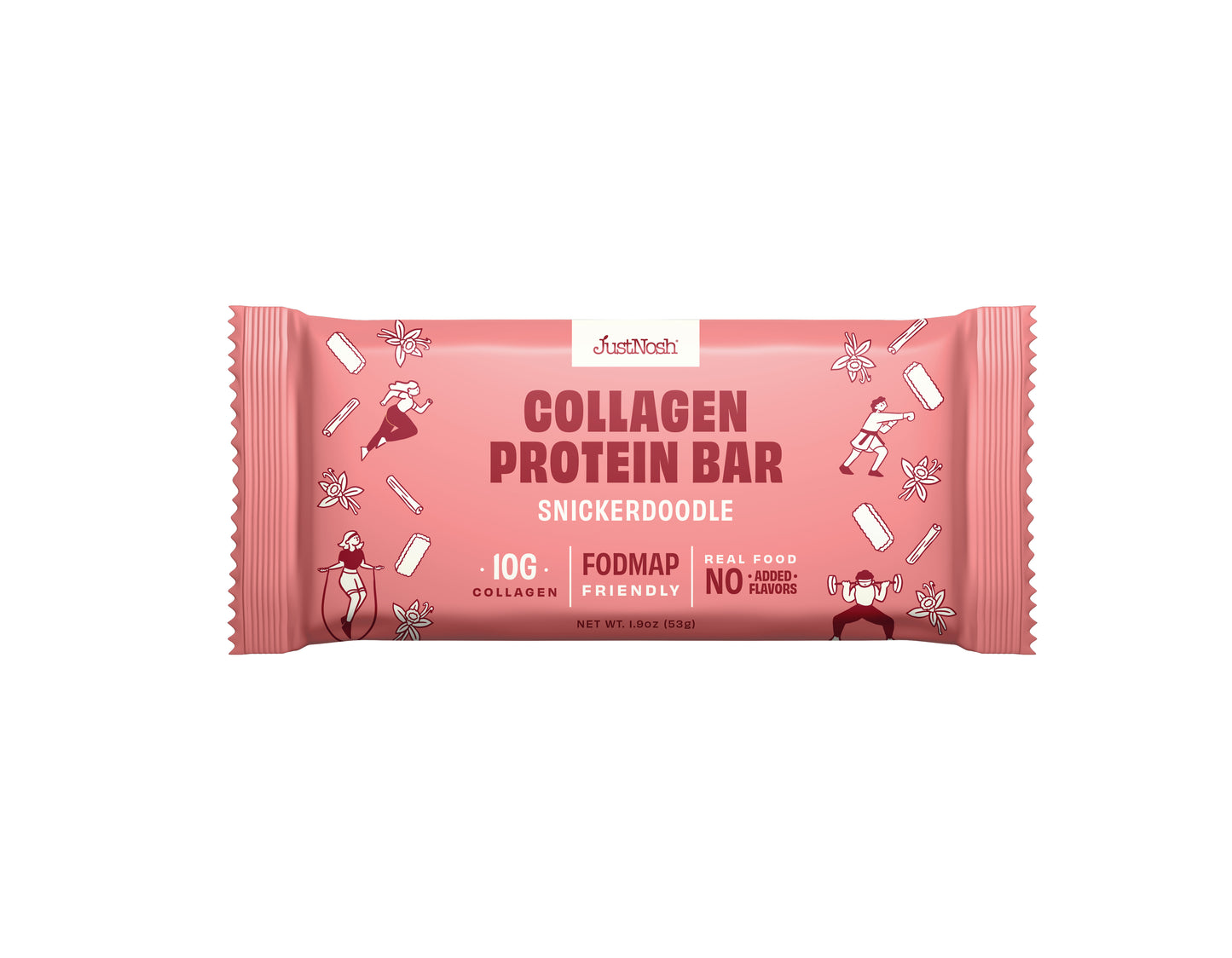 JustNosh Collagen Protein Bars 12ct Snickerdoodle